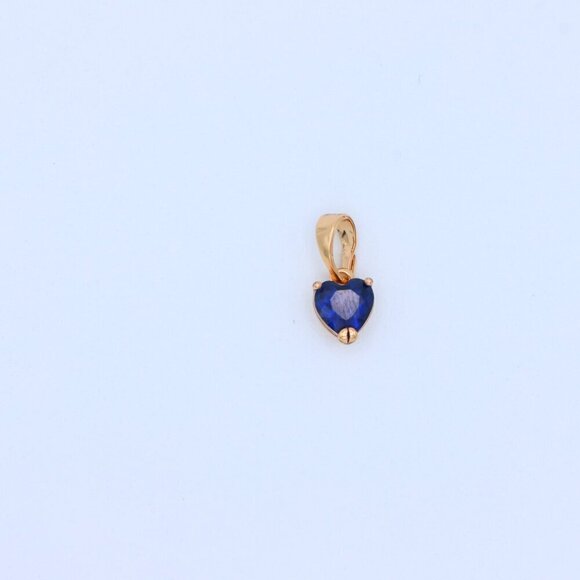 "Heart-Shaped Dark Blue Pendant with Rose Gold Finish, XPPT1321 - Picture 11 of 13
